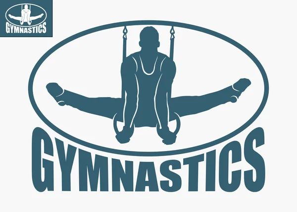 Gymnastics label — Stock Vector