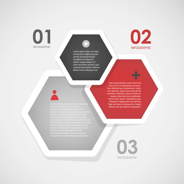 Modèle d'entreprise Hexagon — Image vectorielle