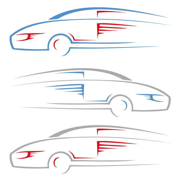 Carrera de coches — Vector de stock