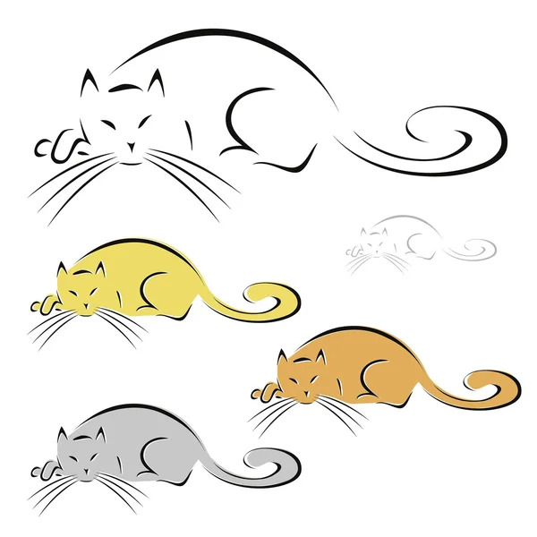 Lindo gato — Vector de stock