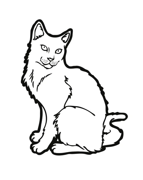 Lindo gato — Vector de stock