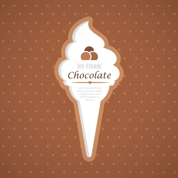 Karta lodów czekoladowych — Wektor stockowy