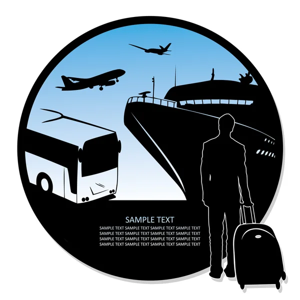 Traveler — Stock Vector