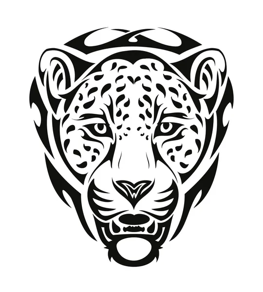 Tête tribale Jaguar — Image vectorielle