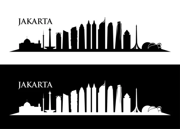 Skyline von Jakarta — Stockvektor