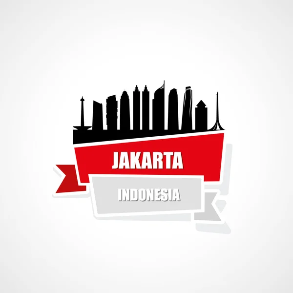 Skyline de Yakarta — Vector de stock
