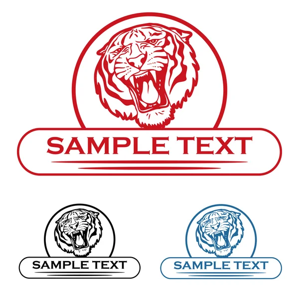 Tiger label — Stock Vector