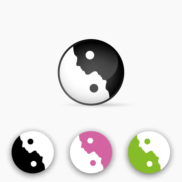 Símbolo yin yang — Archivo Imágenes Vectoriales