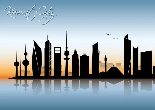 Ciudad de Kuwait skyline — Archivo Imágenes Vectoriales