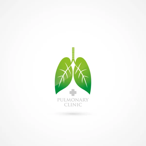 Hojas diseñadas como pulmones humanos — Vector de stock