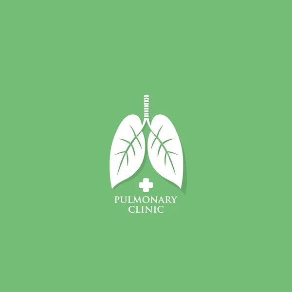 Hojas diseñadas como pulmones humanos — Vector de stock