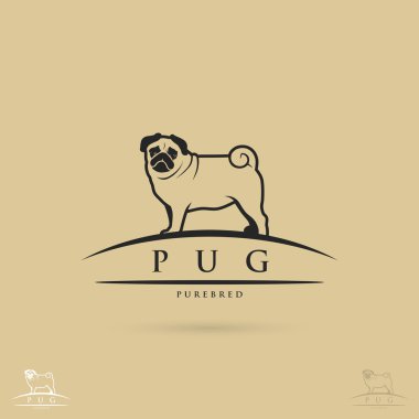 Pug köpek etiketi