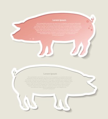 Pig banner clipart