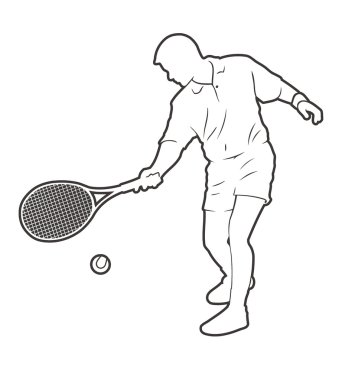 tenis oyuncusu siluet