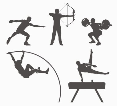 bazı spor disiplinleri Silhouettes
