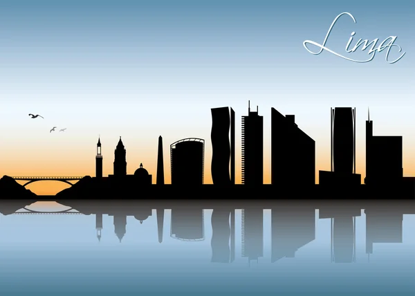 Skyline Lima — Vector de stock