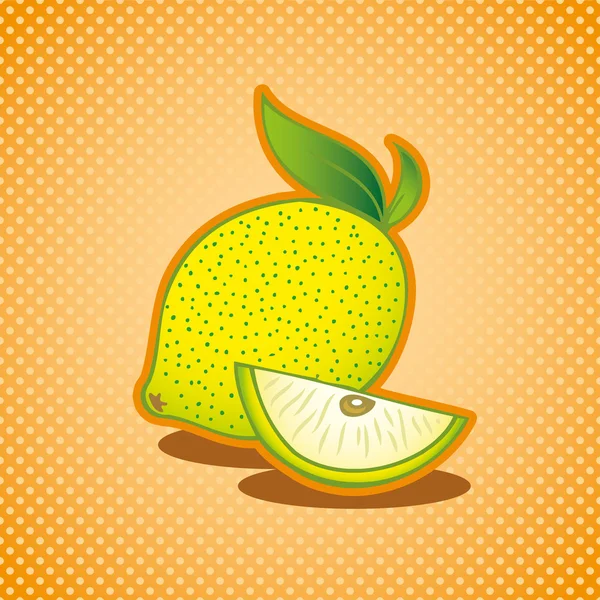 Fresh lemon background — Stock Vector