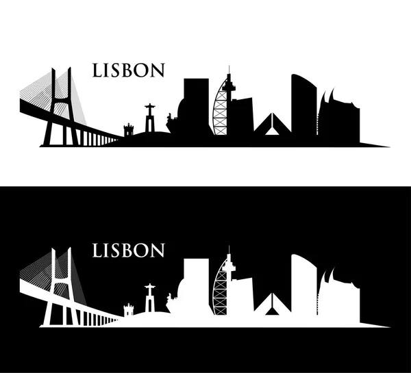 Lisabon Panorama — Stockový vektor