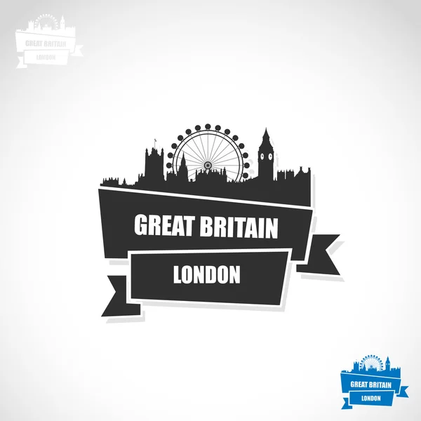 Bannière ruban Londres — Image vectorielle
