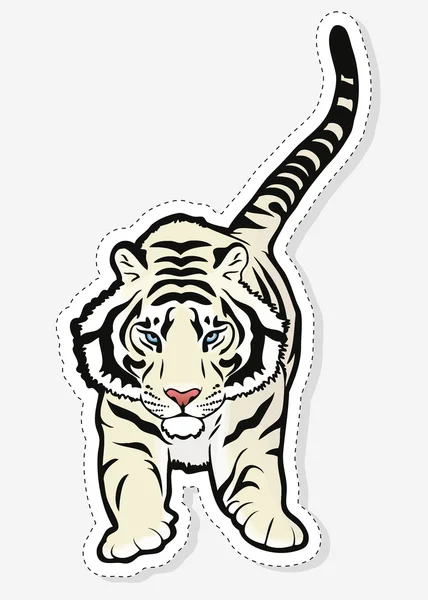 Tiger klistermärke — Stock vektor