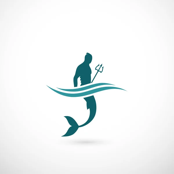 Sirena masculina — Vector de stock