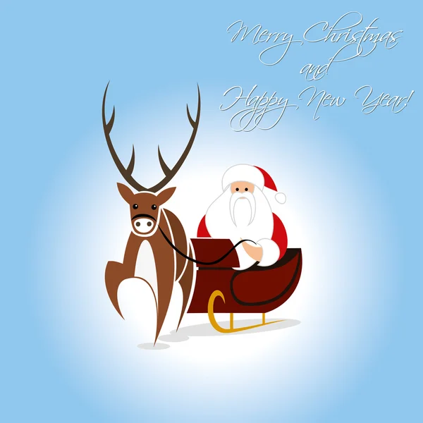 Postal de Santa Claus — Vector de stock