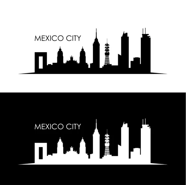 Mexico City skyline — Stock Vector