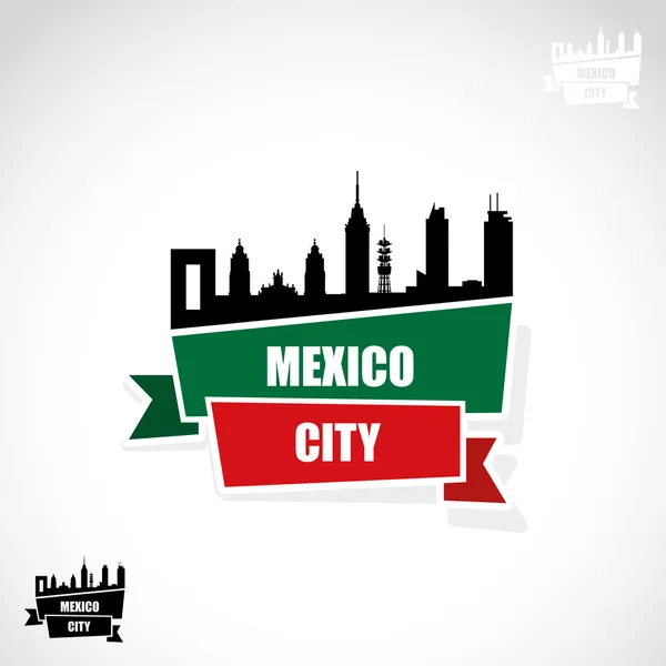 Ville de Mexico skyline — Image vectorielle