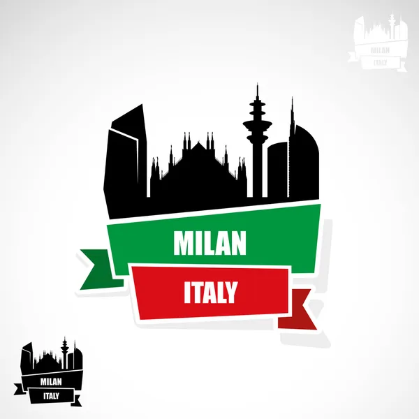 Milan skyline — Stock Vector