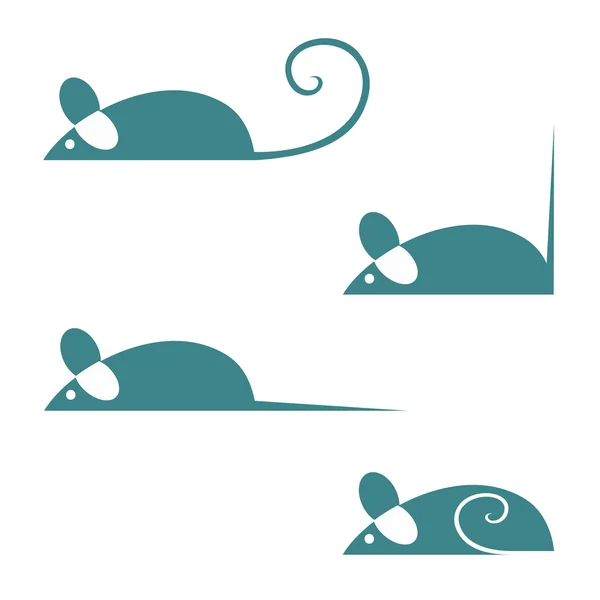 Animales de ratones — Vector de stock