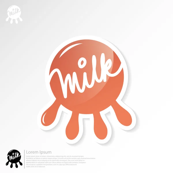 Mjölk etikett — Stock vektor