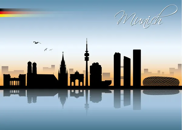 München skyline — Stockvector