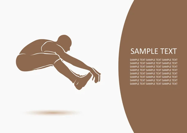 Long jump — Stock Vector