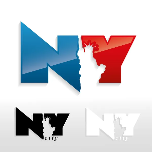 New York şehir tabelası — Stok Vektör