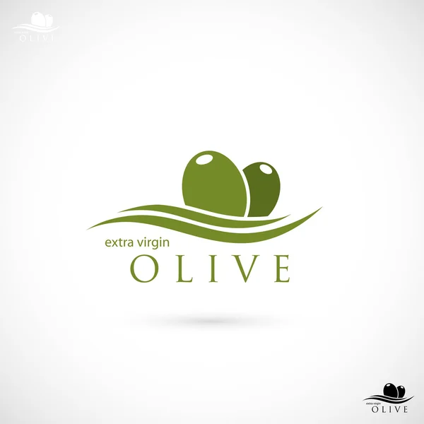 Olive label — Stock Vector