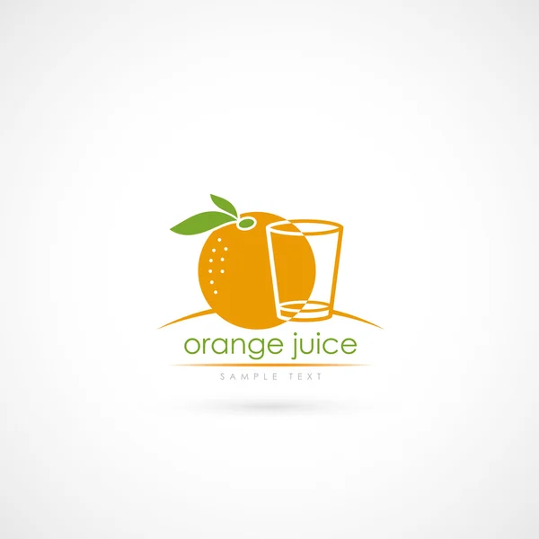 Jugo de naranja símbolos — Vector de stock