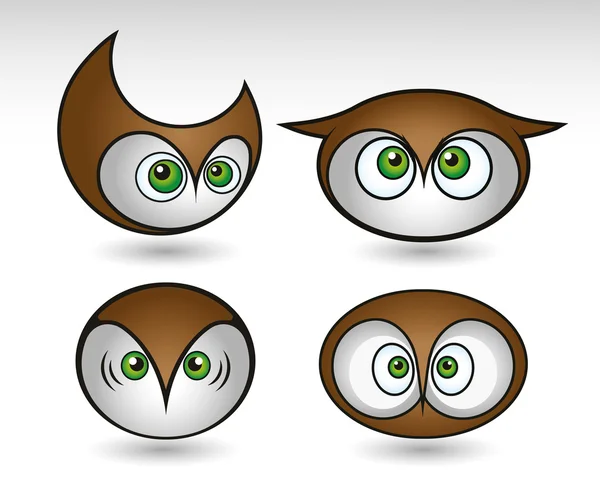 Hibou isolé — Image vectorielle