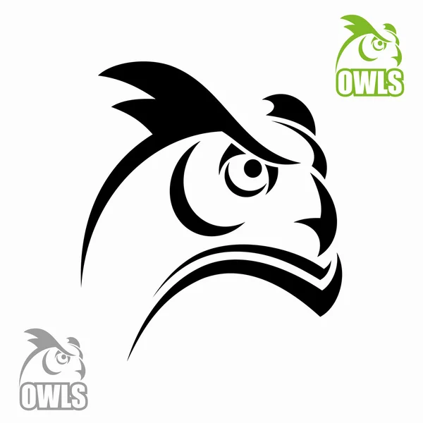 Wise expert owl black simple silhouette vector icon