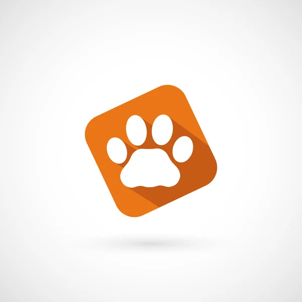 Cat paw banner — Stock Vector