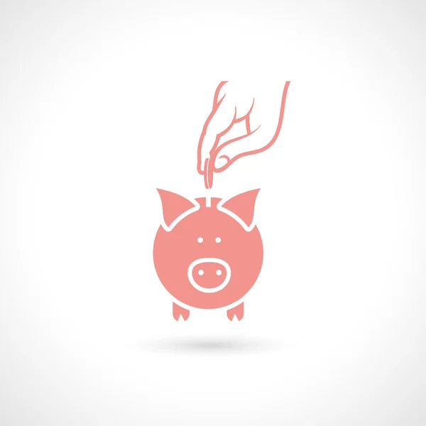 Banner de porco — Vetor de Stock