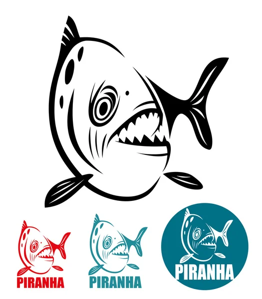 Piraňa ryby — Stockový vektor