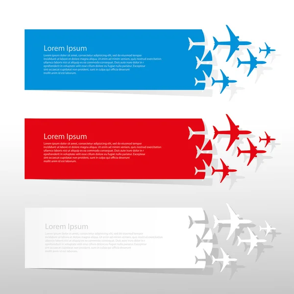Airplanes banners — Stock Vector