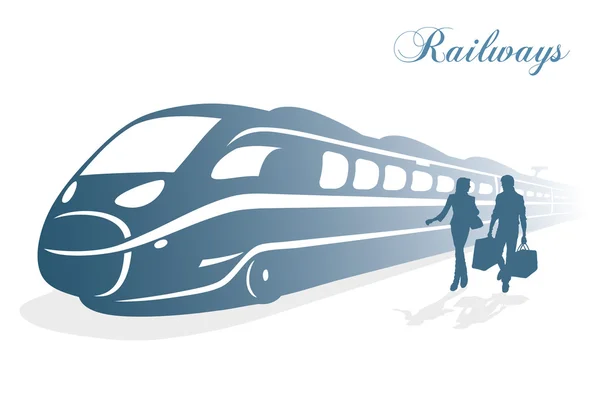 High speed train background — Stock Vector