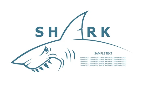 Bandera de tiburón — Vector de stock
