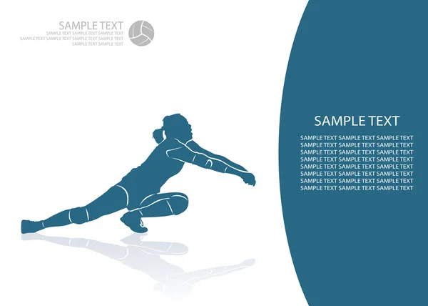 Pallavolo urto sfondo — Vettoriale Stock