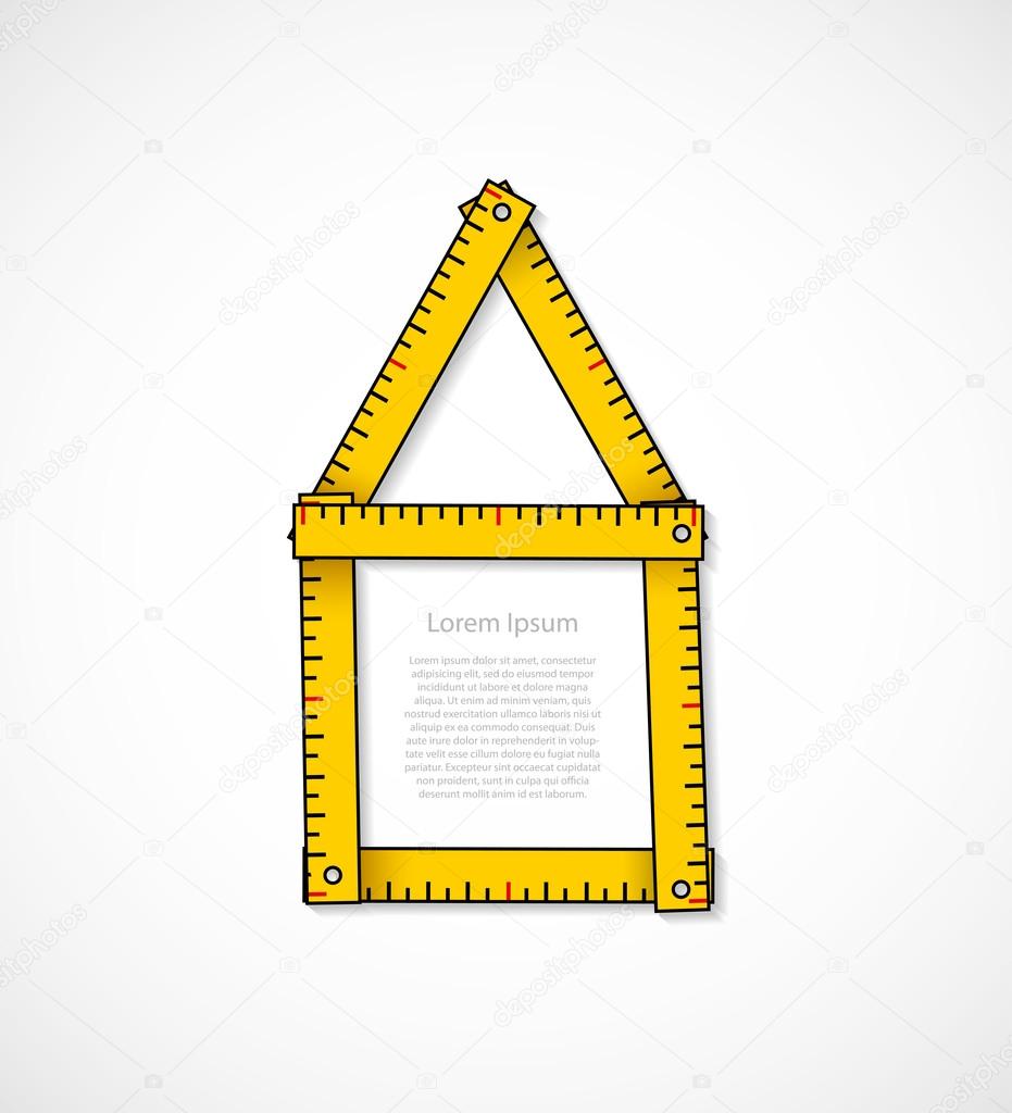 House shaped measuring tape Stock Vector Image by ©I.Petrovic 46547667