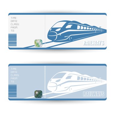 Train tickets clipart