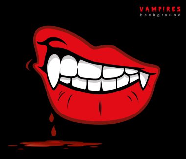 Vampire fangs clipart