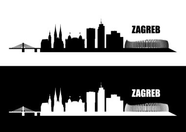 Zagreb skyline clipart