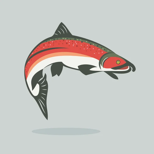 Pescado salmón — Vector de stock